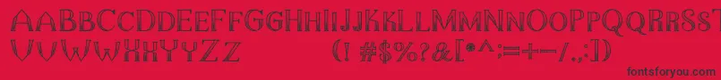 TheDarkTitanClassic Font – Black Fonts on Red Background