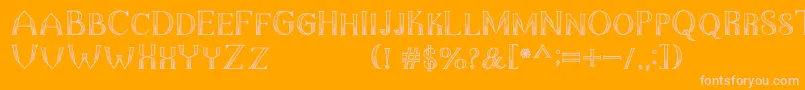 TheDarkTitanClassic Font – Pink Fonts on Orange Background