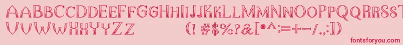 TheDarkTitanClassic Font – Red Fonts on Pink Background