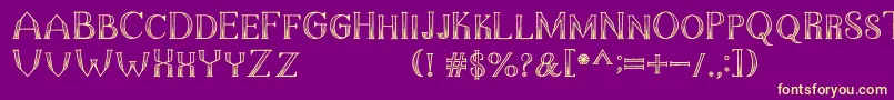 TheDarkTitanClassic Font – Yellow Fonts on Purple Background