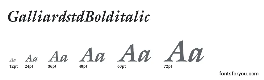 Größen der Schriftart GalliardstdBolditalic