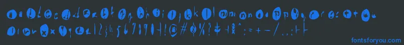 Tt Font – Blue Fonts on Black Background
