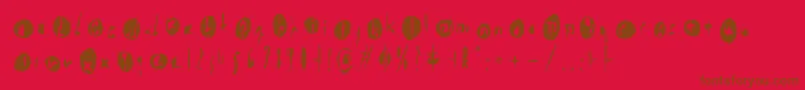 Tt Font – Brown Fonts on Red Background