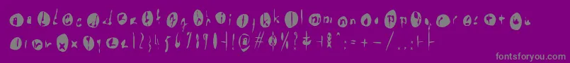 Tt Font – Gray Fonts on Purple Background
