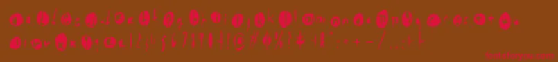 Tt Font – Red Fonts on Brown Background