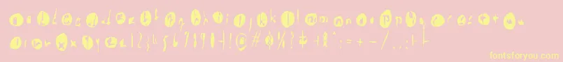 Tt Font – Yellow Fonts on Pink Background