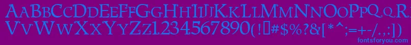 Metsn Font – Blue Fonts on Purple Background