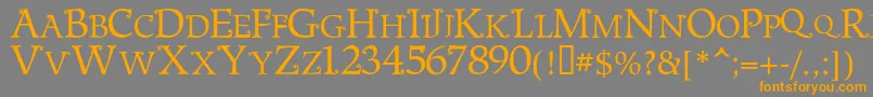 Metsn Font – Orange Fonts on Gray Background