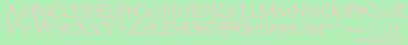 Metsn Font – Pink Fonts on Green Background