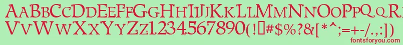 Metsn Font – Red Fonts on Green Background