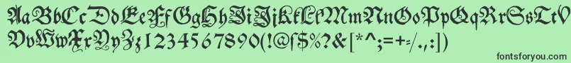 Schwabacher Font – Black Fonts on Green Background