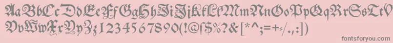 Schwabacher-Schriftart – Graue Schriften auf rosa Hintergrund