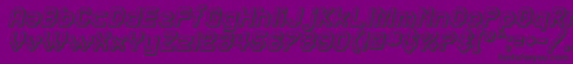 フォントSfPixelateShadedBoldOblique – 紫の背景に黒い文字