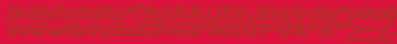 SfPixelateShadedBoldOblique Font – Brown Fonts on Red Background