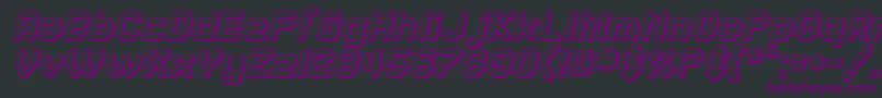 SfPixelateShadedBoldOblique Font – Purple Fonts on Black Background