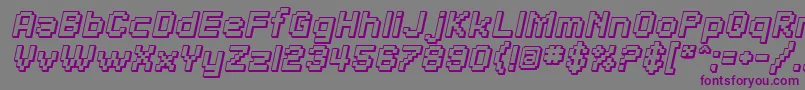 SfPixelateShadedBoldOblique Font – Purple Fonts on Gray Background
