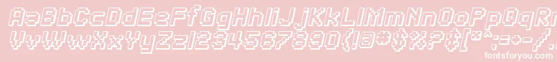 SfPixelateShadedBoldOblique Font – White Fonts on Pink Background