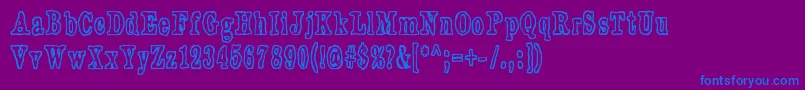 PlastikaElektronika Font – Blue Fonts on Purple Background