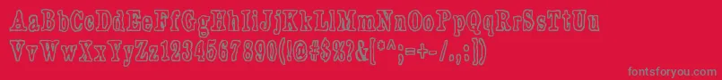 PlastikaElektronika Font – Gray Fonts on Red Background