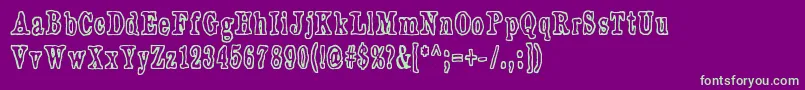 PlastikaElektronika Font – Green Fonts on Purple Background