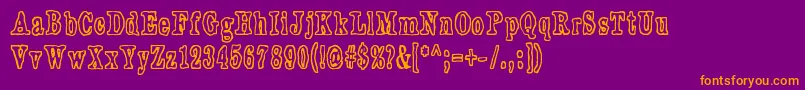 PlastikaElektronika Font – Orange Fonts on Purple Background