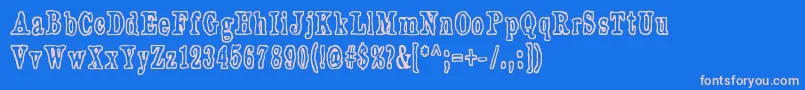 PlastikaElektronika Font – Pink Fonts on Blue Background