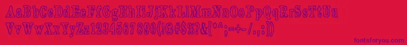 PlastikaElektronika Font – Purple Fonts on Red Background