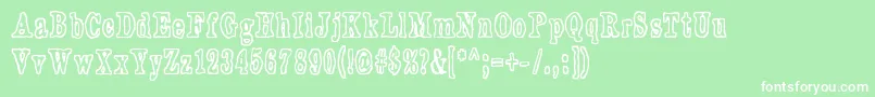 PlastikaElektronika Font – White Fonts on Green Background