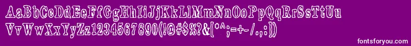 PlastikaElektronika Font – White Fonts on Purple Background