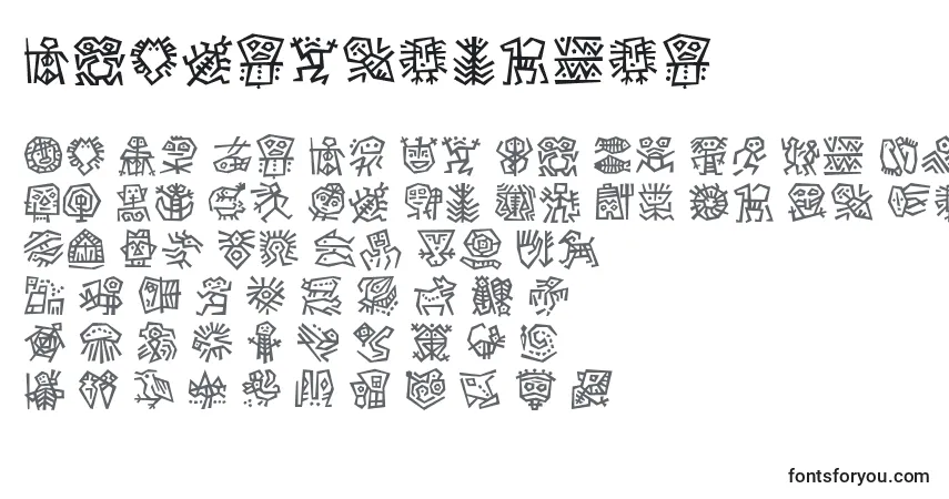 Шрифт Dfancestoritc – алфавит, цифры, специальные символы