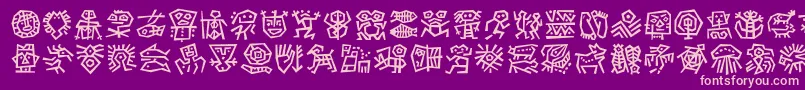 Dfancestoritc Font – Pink Fonts on Purple Background
