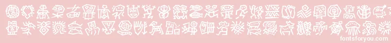 フォントDfancestoritc – ピンクの背景に白い文字
