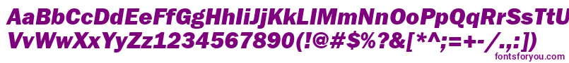 Police FranklingothheavybttItalic – polices violettes