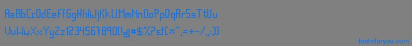 Шрифт Basica – синие шрифты на сером фоне