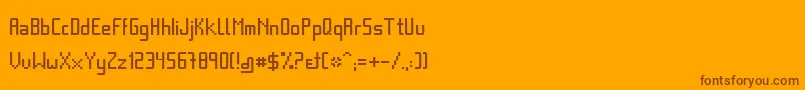 Basica Font – Brown Fonts on Orange Background