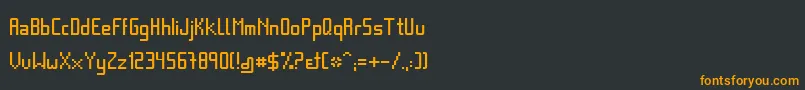 Basica Font – Orange Fonts on Black Background
