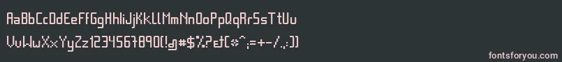 Czcionka Basica – różowe czcionki na czarnym tle