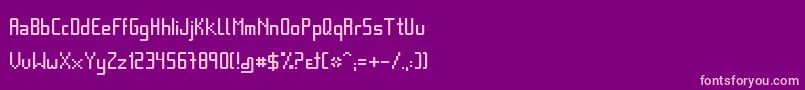 Basica Font – Pink Fonts on Purple Background