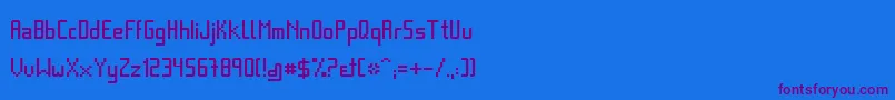 Basica Font – Purple Fonts on Blue Background