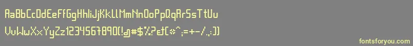 Basica-fontti – keltaiset fontit harmaalla taustalla