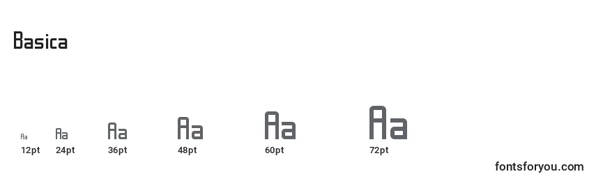 Basica Font Sizes