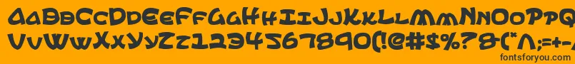 Ephesianb Font – Black Fonts on Orange Background