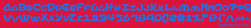 Ephesianb Font – Blue Fonts on Red Background