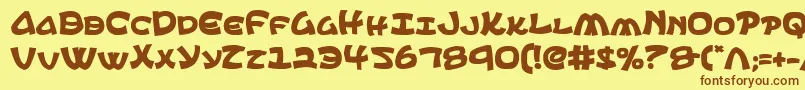 Ephesianb Font – Brown Fonts on Yellow Background