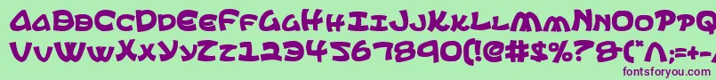 Ephesianb Font – Purple Fonts on Green Background