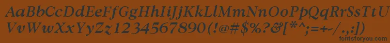 AvdiraBoldItalic Font – Black Fonts on Brown Background