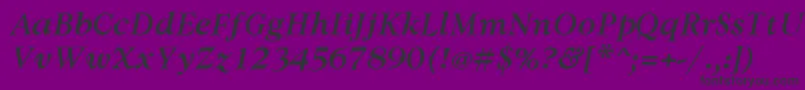 AvdiraBoldItalic Font – Black Fonts on Purple Background