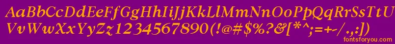 More about AvdiraBoldItalic Font AvdiraBoldItalic Font – Orange Fonts on Purple Background