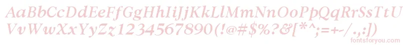 AvdiraBoldItalic Font – Pink Fonts on White Background