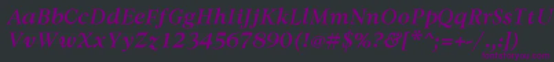 Police AvdiraBoldItalic – polices violettes sur fond noir
